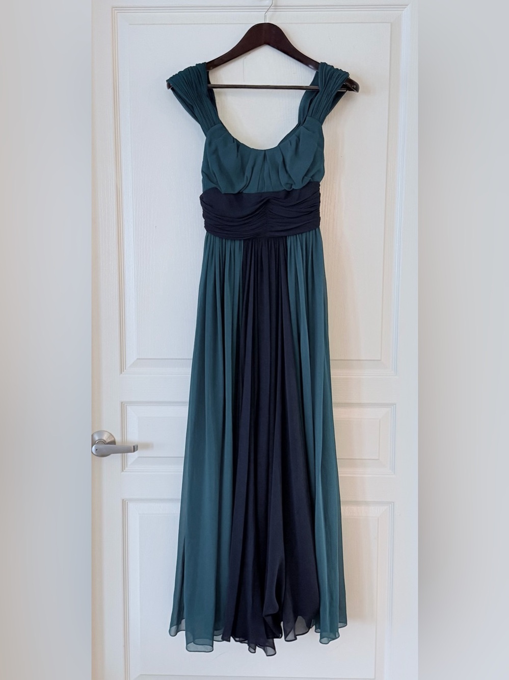 Jill Stuart Teal and Navy Two-Tone Maxi Dress